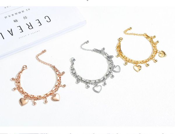 link, chain the titanium alloy love pendant bracelet fashion trend jewelry lady, Black
link, chain the titanium alloy love pendant bracelet fashion trend jewelry lady, Black