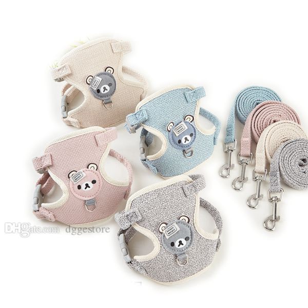 lovely bear dog harnesses with leashes set soft breathable mesh dog harness choke-padded vest for small dogs cat chihuahua teddy wholesale p
lovely bear dog harnesses with leashes set soft breathable mesh dog harness choke-padded vest for small dogs cat chihuahua teddy wholesale p