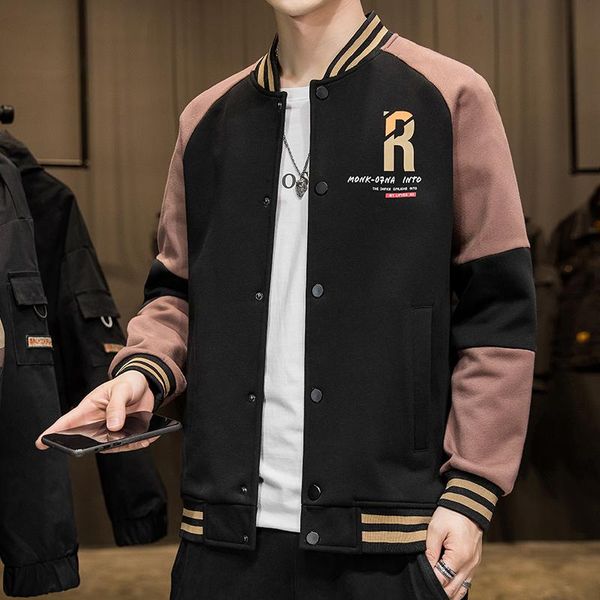 men's jackets hip hop baseball jacket menflower embroidery varsity college coat mens harajuku casual bomber high street, Black;brown 
men's jackets hip hop baseball jacket menflower embroidery varsity college coat mens harajuku casual bomber high street, Black;brown