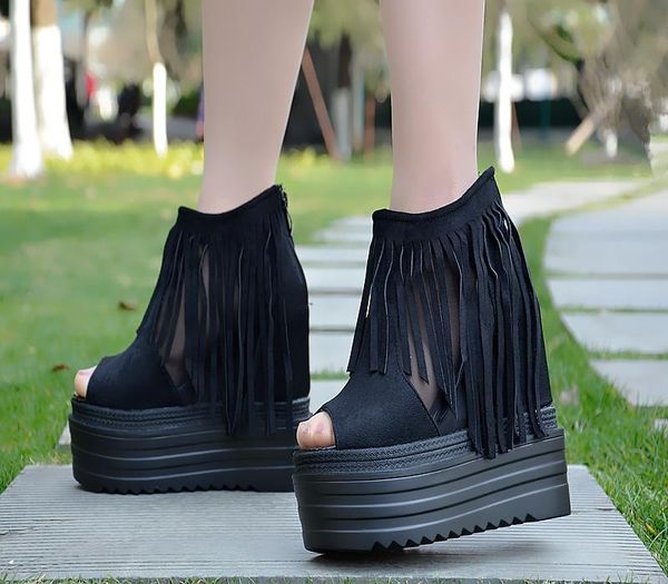 sandals spring and summer 2021 high heel fish mouth 13cm thick bottom muffin super women's single platform heels, Black
sandals spring and summer 2021 high heel fish mouth 13cm thick bottom muffin super women's single platform heels, Black