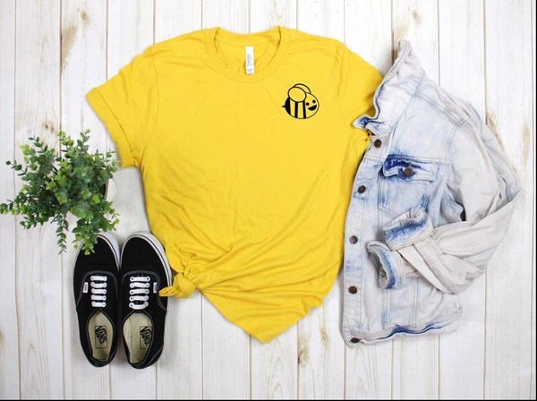 cute women t shirts bee pocket print tshirt cotton casual funny shirt gift 90s lady yong girl drop ship s, White
cute women t shirts bee pocket print tshirt cotton casual funny shirt gift 90s lady yong girl drop ship s, White