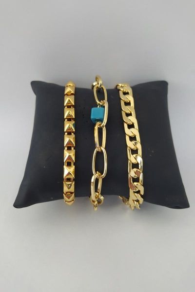 earrings & necklace women's fashion jewelry golden color triple combin bracelet, Silver
earrings & necklace women's fashion jewelry golden color triple combin bracelet, Silver