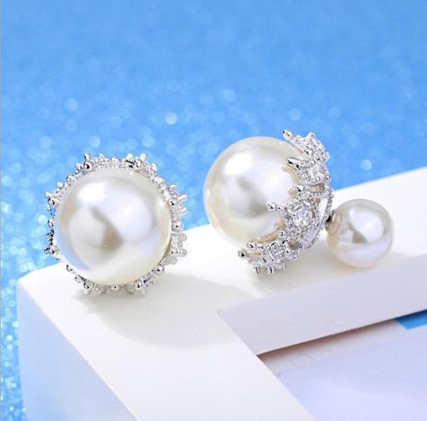 designer earring s925 sterling silver plated stud earrings withcrystal pearl double side lace designer earrings withcz diamond stone jewelry, Golden;silver
designer earring s925 sterling silver plated stud earrings withcrystal pearl double side lace designer earrings withcz diamond stone jewelry, Golden;silver