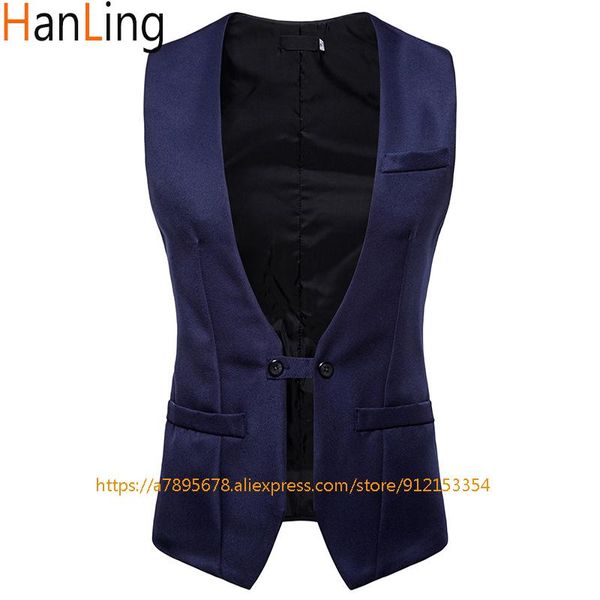 men's vests suit business vest black single-breasted jacket wedding waistcoat, Black;white
men's vests suit business vest black single-breasted jacket wedding waistcoat, Black;white