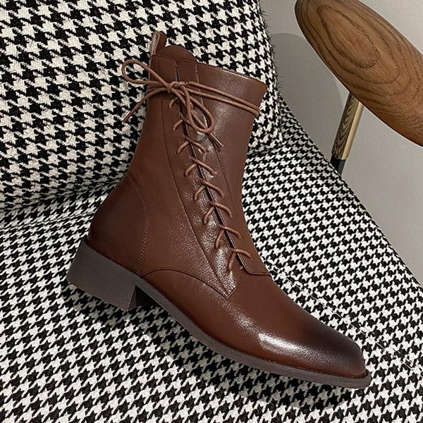 boots designer rome lace up genuine leather ankle women autumn winter 2021 military riding short shoes low heels, Black
boots designer rome lace up genuine leather ankle women autumn winter 2021 military riding short shoes low heels, Black