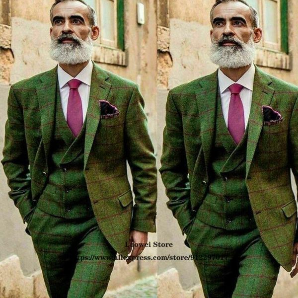men's suits & blazers winter wool tweed plaid mens for groom wedding prom tuxedo 3 piece jacket vest pants set formal business blazer m, White;black
men's suits & blazers winter wool tweed plaid mens for groom wedding prom tuxedo 3 piece jacket vest pants set formal business blazer m, White;black