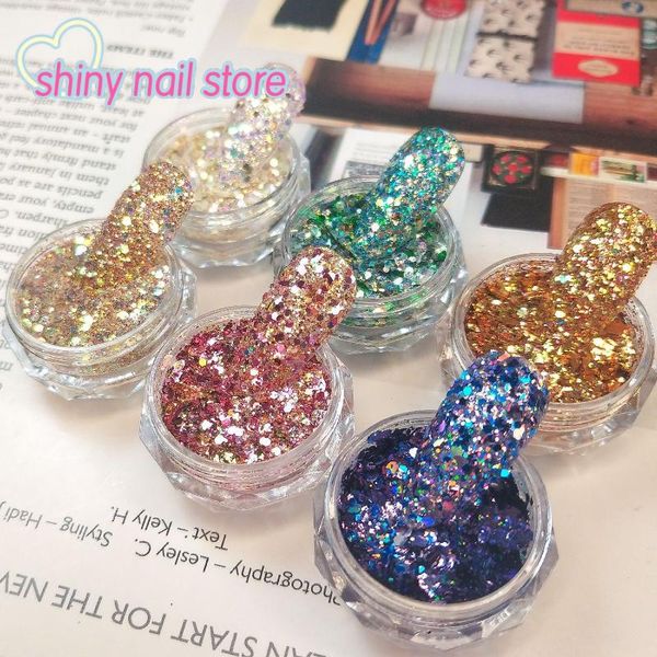 1pcs glitter nail sequin holographics powder shining irregular 3d hexagon colorful sequins diy art decoration snlp8, Silver;gold
1pcs glitter nail sequin holographics powder shining irregular 3d hexagon colorful sequins diy art decoration snlp8, Silver;gold