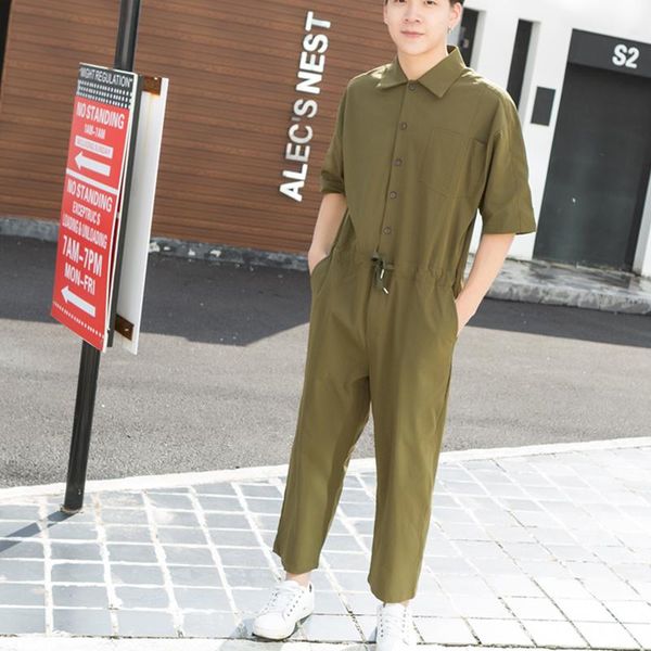 men's pants spring and summer short-sleeved cropped trousers jumpsuit tooling hip hop tide japanese retro large size, Black
men's pants spring and summer short-sleeved cropped trousers jumpsuit tooling hip hop tide japanese retro large size, Black
