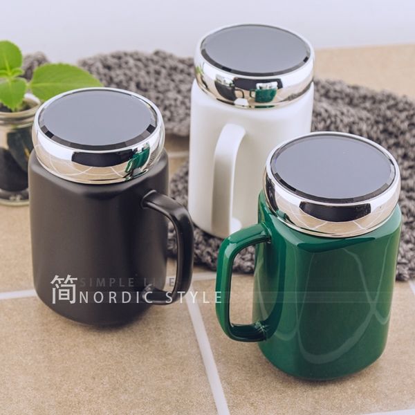 european style mug with cover household ceramic water mirror office coffee breakfast couple cup
european style mug with cover household ceramic water mirror office coffee breakfast couple cup
