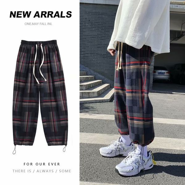 pant fashion slacks plaid pants casual ordinary middle waist young men's trendy brand loose straight bf yuansufeng, Black
pant fashion slacks plaid pants casual ordinary middle waist young men's trendy brand loose straight bf yuansufeng, Black