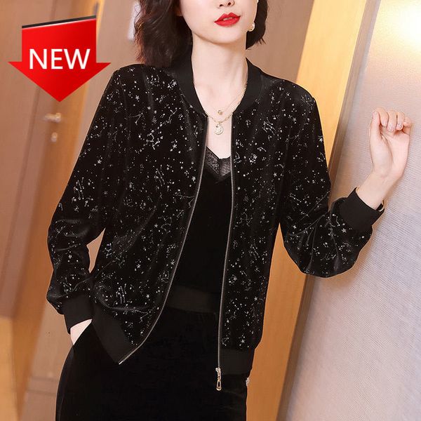 jackets wild women's fashionable coat black cardigan print velvet sleeve gold short jacket spring, Black;brown
jackets wild women's fashionable coat black cardigan print velvet sleeve gold short jacket spring, Black;brown