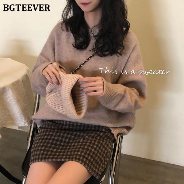 women's sweaters bgteevee korean style women o-neck solid full sleeve female warm knit pullovers ladies loose jumpers autumn winter, White;black
women's sweaters bgteevee korean style women o-neck solid full sleeve female warm knit pullovers ladies loose jumpers autumn winter, White;black