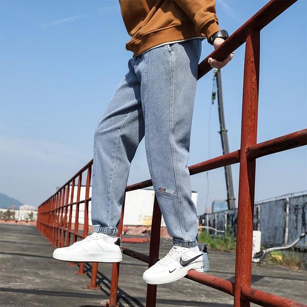 men's jeans arrival trendy brand pants denim baggy harem soft streetwear trousers slightly elastic tricolor stretch plus size jean, Blue
men's jeans arrival trendy brand pants denim baggy harem soft streetwear trousers slightly elastic tricolor stretch plus size jean, Blue