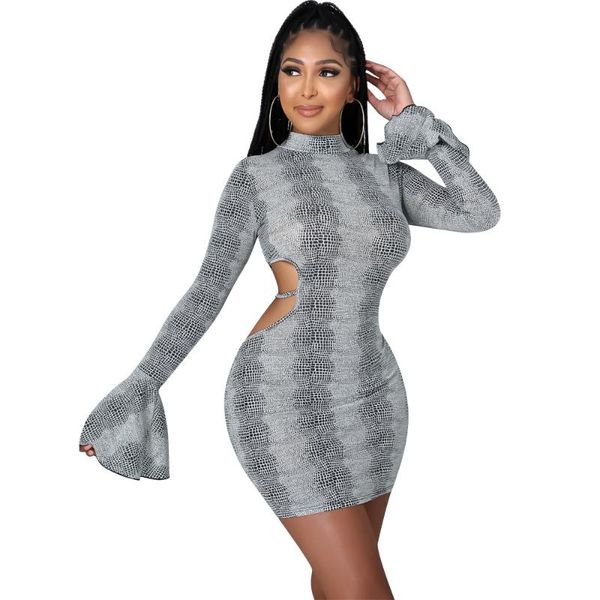 casual dresses party night club bandage up backless dress fashion o collar flared sleeve mini women snakeskin print, Black;gray
casual dresses party night club bandage up backless dress fashion o collar flared sleeve mini women snakeskin print, Black;gray