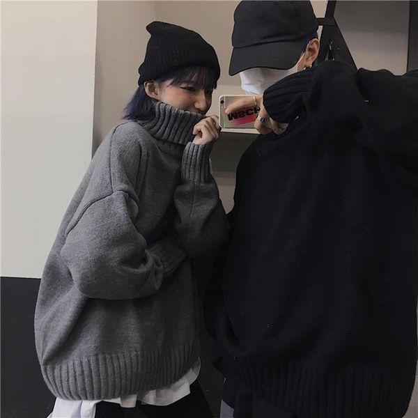 women's sweaters women sweater 2021 oversized pullover korean harajuku casual knitted solid drop black turtleneck long sleeve clothes, White;black
women's sweaters women sweater 2021 oversized pullover korean harajuku casual knitted solid drop black turtleneck long sleeve clothes, White;black