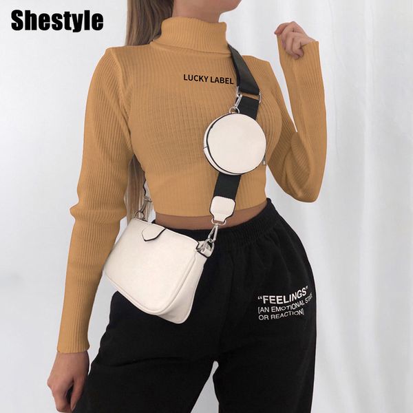 shestyle women turtleneck rib-knit embroidery letter navel crop clubwear stretchy autumn basic tshirts bodycon teesb, Black;white
shestyle women turtleneck rib-knit embroidery letter navel crop clubwear stretchy autumn basic tshirts bodycon teesb, Black;white