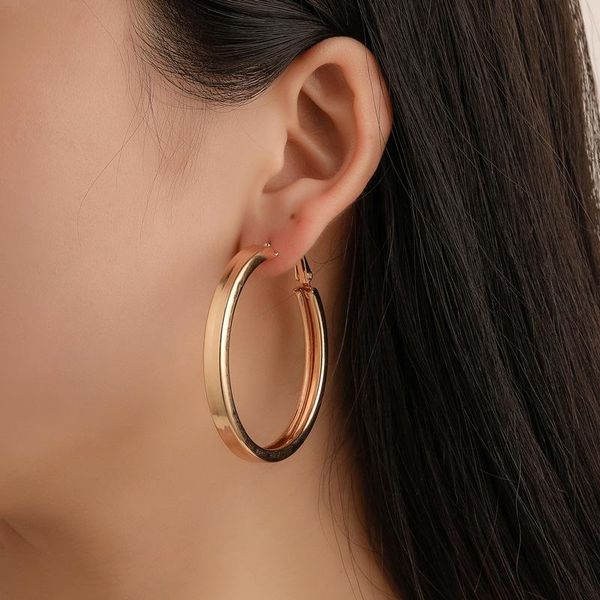 hoop & huggie fashion hyperbolic big earrings for women smooth huge circle trendy dangle earring piercing stud punk accessories gifts, Golden;silver
hoop & huggie fashion hyperbolic big earrings for women smooth huge circle trendy dangle earring piercing stud punk accessories gifts, Golden;silver