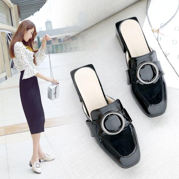 slippers women mules slipper fashion sandal square toe med heesl casual slides home 2021 summer shoes, Black
slippers women mules slipper fashion sandal square toe med heesl casual slides home 2021 summer shoes, Black