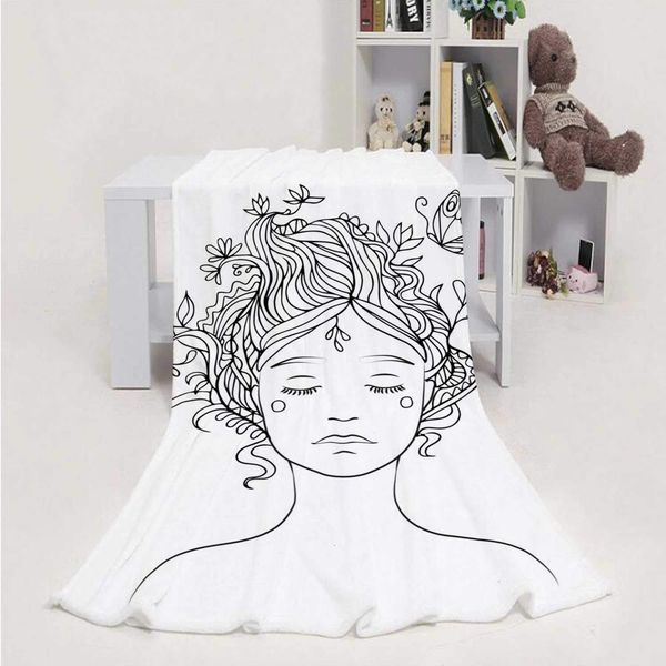 Black linedrawing of Girls Portrait with Ornamental Hair and Flying OKJEFF 191238 Coloring Page,Blanket Throw Super Soft m Cozy
Black linedrawing of Girls Portrait with Ornamental Hair and Flying OKJEFF 191238 Coloring Page,Blanket Throw Super Soft m Cozy