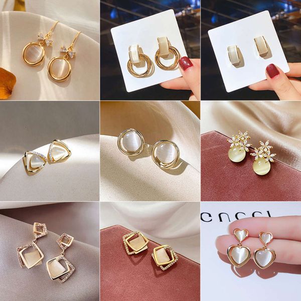 earrings s925 silver needle cat's eye stone korean style geometric square diamond earrings simple earrings for women, Golden
earrings s925 silver needle cat's eye stone korean style geometric square diamond earrings simple earrings for women, Golden