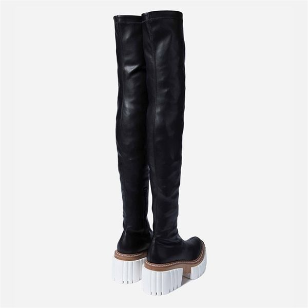 mumani womans over-the-knee boots pointed toe elasticity flat-bottomed long high-barrel elastic thick platform 210910, Black
mumani womans over-the-knee boots pointed toe elasticity flat-bottomed long high-barrel elastic thick platform 210910, Black