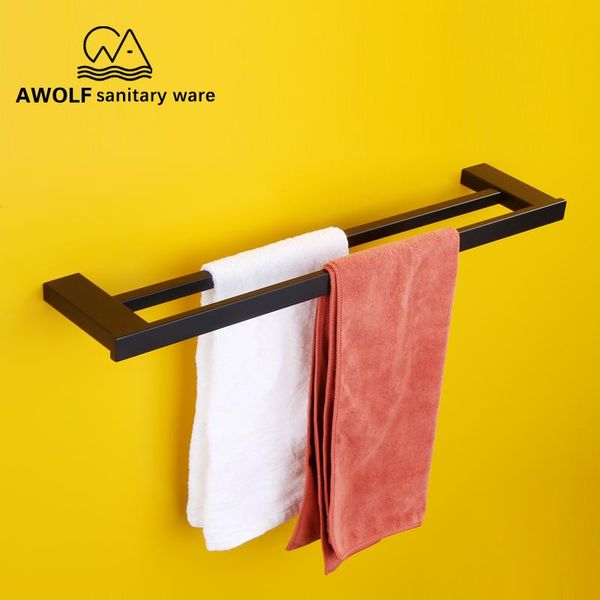towel racks square holder 60cm double bar stainless steel wall mounted bathroom rack black color kitchen az5113 
towel racks square holder 60cm double bar stainless steel wall mounted bathroom rack black color kitchen az5113