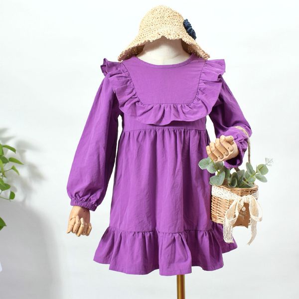 purple kids dresses for girl long sleeve ruffles princess dress for birthday party children clothes, White
purple kids dresses for girl long sleeve ruffles princess dress for birthday party children clothes, White