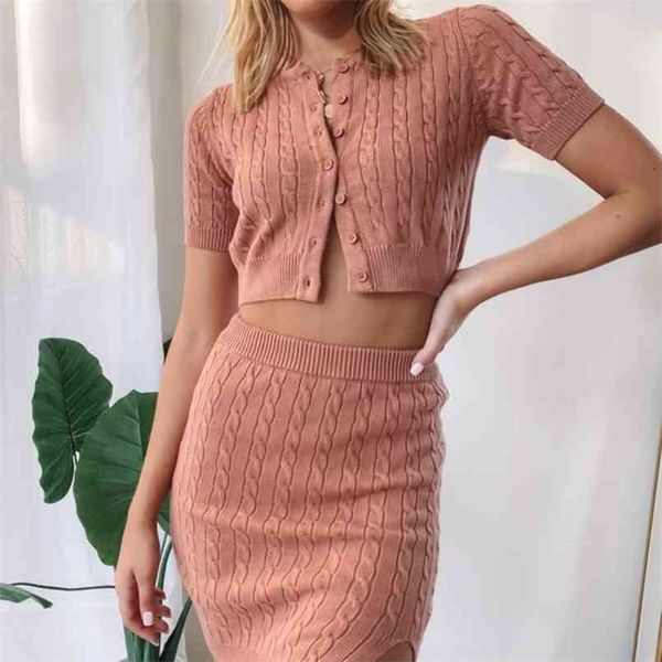 high street women 2 piece set summer women's fashion lady solid color sweater skirt suit two and 210508, White
high street women 2 piece set summer women's fashion lady solid color sweater skirt suit two and 210508, White