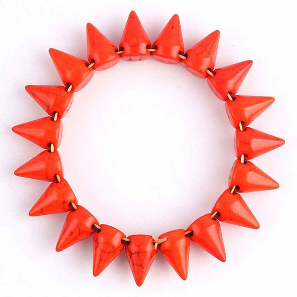 beaded, strands sunyik 1lot (5pc) red howlite stone stud rivet spike bead bracelet bangle wristband, Black
beaded, strands sunyik 1lot (5pc) red howlite stone stud rivet spike bead bracelet bangle wristband, Black