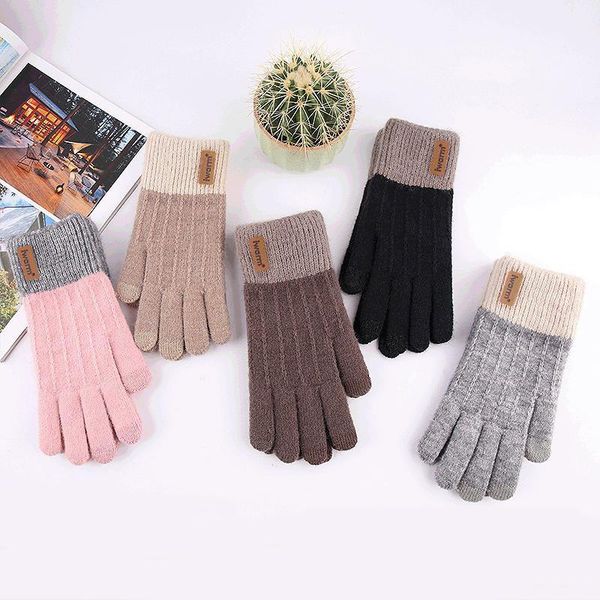 five fingers gloves women winter keep warm touch screen jacquard plus cashmere thicken soft high elasticity outdoor windproof cute knitted, Blue;gray
five fingers gloves women winter keep warm touch screen jacquard plus cashmere thicken soft high elasticity outdoor windproof cute knitted, Blue;gray