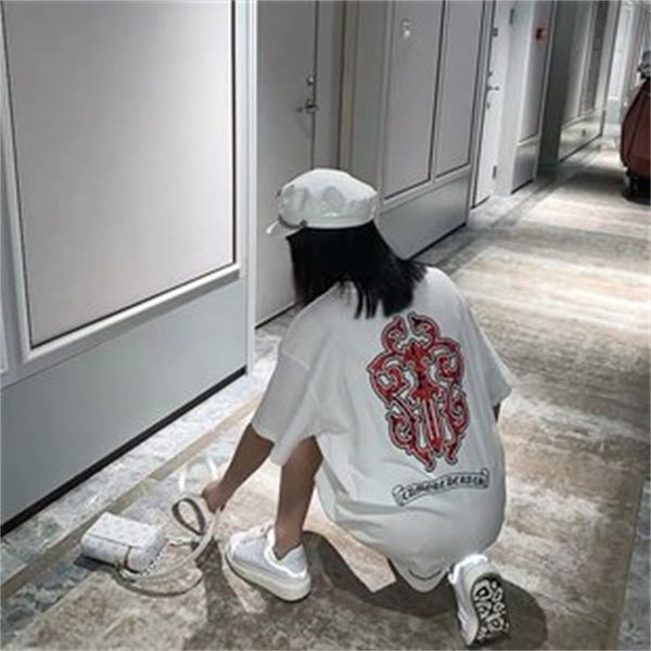 fashion outlet 21ss chrome 21ss tide brand horseshoe red sword phantom cross cotton short men's and women's loose half sleeve t-sh, White;black
fashion outlet 21ss chrome 21ss tide brand horseshoe red sword phantom cross cotton short men's and women's loose half sleeve t-sh, White;black