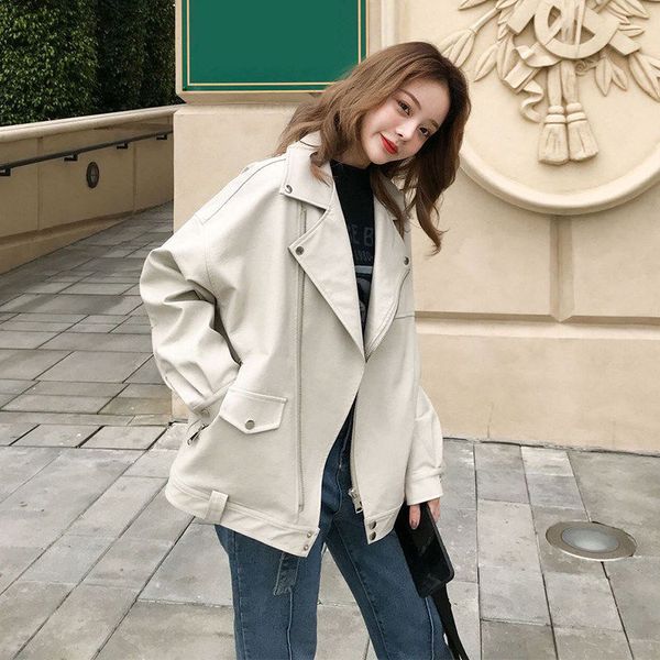 leather autumn winter women korean style short locomotive plutonium female leather jacket, Black
leather autumn winter women korean style short locomotive plutonium female leather jacket, Black