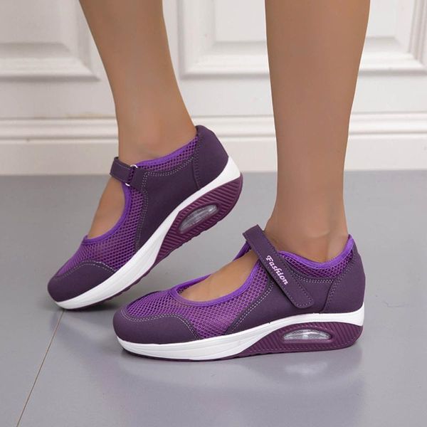 dress shoes women toning mesh breathable thick-sole swing summer hollow ultra-light soft female slimming, Black
dress shoes women toning mesh breathable thick-sole swing summer hollow ultra-light soft female slimming, Black