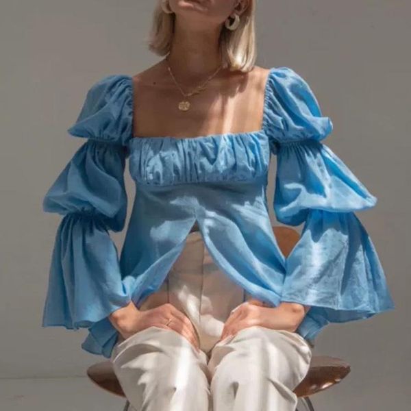 women's blouses & shirts korean fashion streetwear 2021 spring autumn elegant draped long sleeve womens runway designers mujer, White
women's blouses & shirts korean fashion streetwear 2021 spring autumn elegant draped long sleeve womens runway designers mujer, White