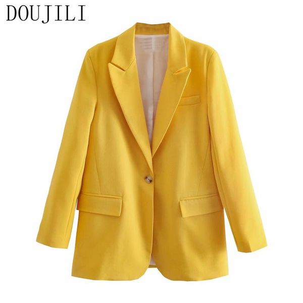 women's suits & blazers doujili fashion women blazer office ladies work suit pockets yellow jackets coat female, White;black
women's suits & blazers doujili fashion women blazer office ladies work suit pockets yellow jackets coat female, White;black
