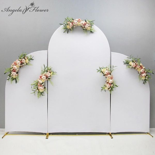 decorative flowers & wreaths 3 pcs gold-plated shiny arch screen add elastic cloth cover geometric flower stand wedding backdrop shelf custo
decorative flowers & wreaths 3 pcs gold-plated shiny arch screen add elastic cloth cover geometric flower stand wedding backdrop shelf custo