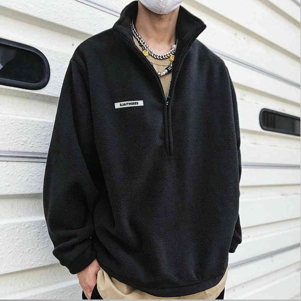 sweatshirts black polar fleece sweatshirt zipped stand collar relaxed pullover kanye west streetwear
sweatshirts black polar fleece sweatshirt zipped stand collar relaxed pullover kanye west streetwear