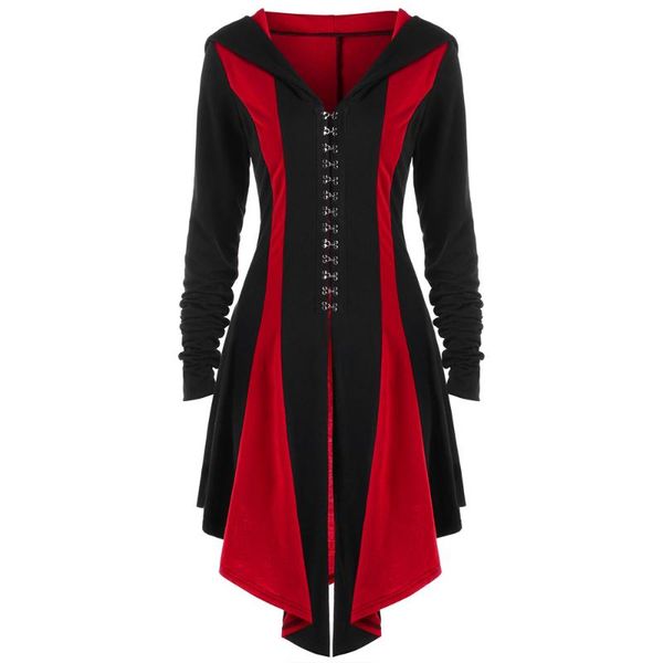 women's trench coats gothic pleated long coat women casual hoodies fashion streetwear 2021 spring thin slim female blue hooded outerwea, Tan;black
women's trench coats gothic pleated long coat women casual hoodies fashion streetwear 2021 spring thin slim female blue hooded outerwea, Tan;black