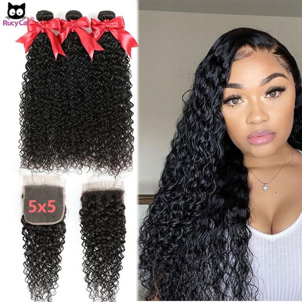 human hair bulks 32 34 36 inch curly bundles with closure 5x5 lace rucycat long remy, Black
human hair bulks 32 34 36 inch curly bundles with closure 5x5 lace rucycat long remy, Black
