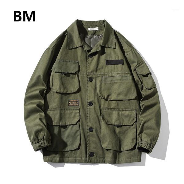 men's jackets 2021 autumn fashion harajuku workwear jacket korean style army green lapel casual coat men clothing japanese streetwear m, Black;brown
men's jackets 2021 autumn fashion harajuku workwear jacket korean style army green lapel casual coat men clothing japanese streetwear m, Black;brown