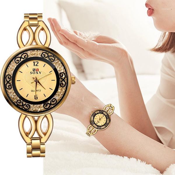 wristwatches soxy fashion women watches dual round design bracelet wristwatch ladies watch women's clock, Slivery;brown
wristwatches soxy fashion women watches dual round design bracelet wristwatch ladies watch women's clock, Slivery;brown
