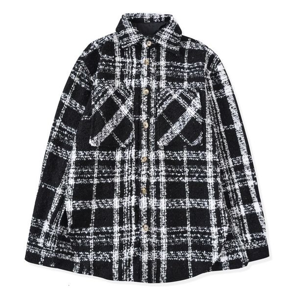 t shirts hip hop black&white checkered overshirt autumn long sleeve tweed shirt cropped streetwear
t shirts hip hop black&white checkered overshirt autumn long sleeve tweed shirt cropped streetwear
