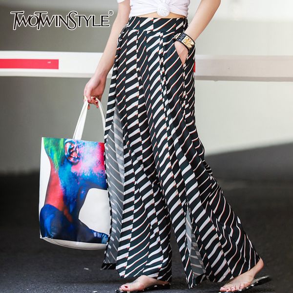 loose side split trouser for women high waist striped casual wide leg pants female fashion new clothing spring tide 210428, Black;white
loose side split trouser for women high waist striped casual wide leg pants female fashion new clothing spring tide 210428, Black;white