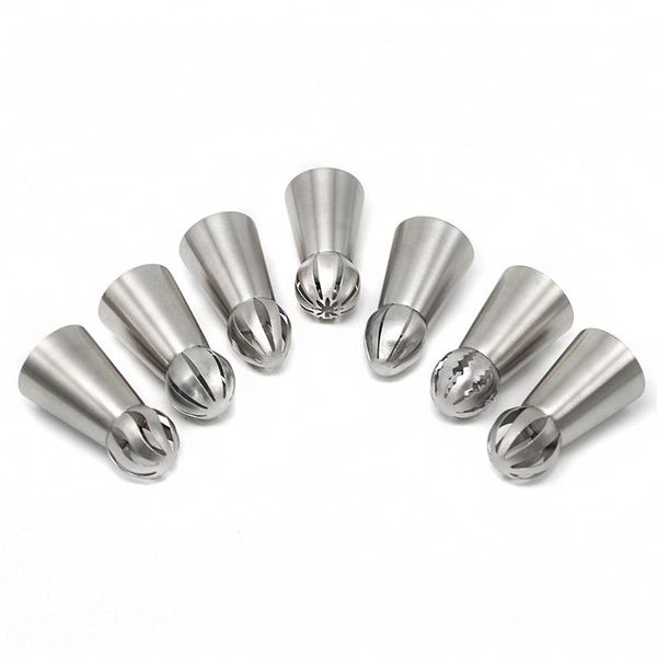 stainless steel cake decor piping tips set with coupler 6/7/12pcs spherical russian style cream nozzle for baking xh8z & pastry tools
stainless steel cake decor piping tips set with coupler 6/7/12pcs spherical russian style cream nozzle for baking xh8z & pastry tools