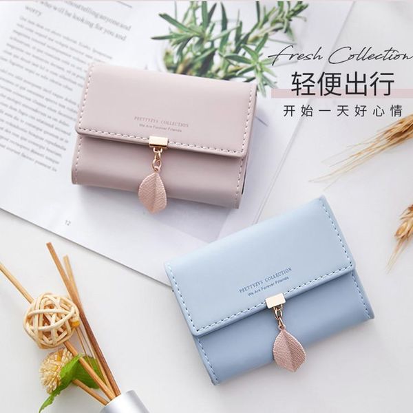 card holders women's wallet pu leather holder fashion leaf solid clutch female short money pocket coin purses, Brown;gray
card holders women's wallet pu leather holder fashion leaf solid clutch female short money pocket coin purses, Brown;gray