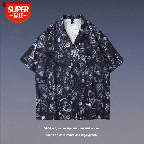 tkpavitage retro style full print portrait dark black short-sleeved shirt men and women hip-hop flow net red #g828, White;black
tkpavitage retro style full print portrait dark black short-sleeved shirt men and women hip-hop flow net red #g828, White;black