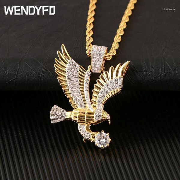 chains wendyfo eagle pendant necklace men gold color charm chain necklaces punk zircon rapper fashion hip hop jewelry gift1, Silver
chains wendyfo eagle pendant necklace men gold color charm chain necklaces punk zircon rapper fashion hip hop jewelry gift1, Silver
