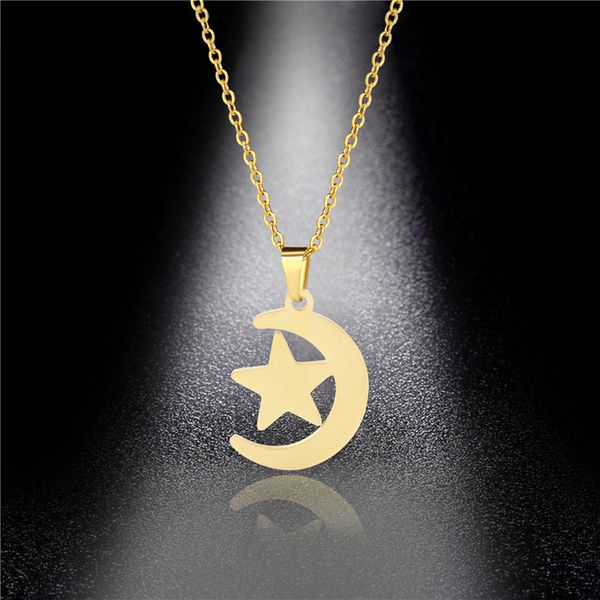 budrovky stainless steel necklace for women moon and star choker chain pendant gold necklaces engagement jewelrydio chan contact, Silver
budrovky stainless steel necklace for women moon and star choker chain pendant gold necklaces engagement jewelrydio chan contact, Silver