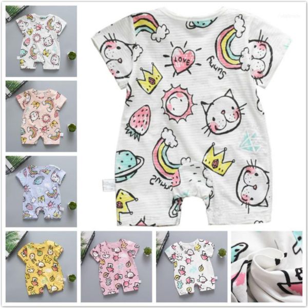 born baby boy romper summer short sleeve cotton infant jumpsuit cartoon rainbow print girl clothes costume1, Blue
born baby boy romper summer short sleeve cotton infant jumpsuit cartoon rainbow print girl clothes costume1, Blue