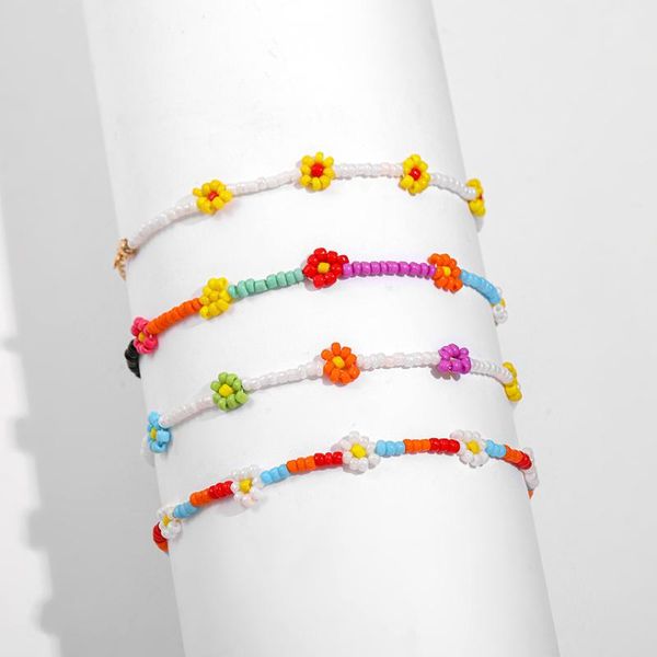link, chain 4pcs handmade woven acrylic beaded bracelet set for women girls colorful flower little daisy bracelets friendship jewelry gifts, Black
link, chain 4pcs handmade woven acrylic beaded bracelet set for women girls colorful flower little daisy bracelets friendship jewelry gifts, Black